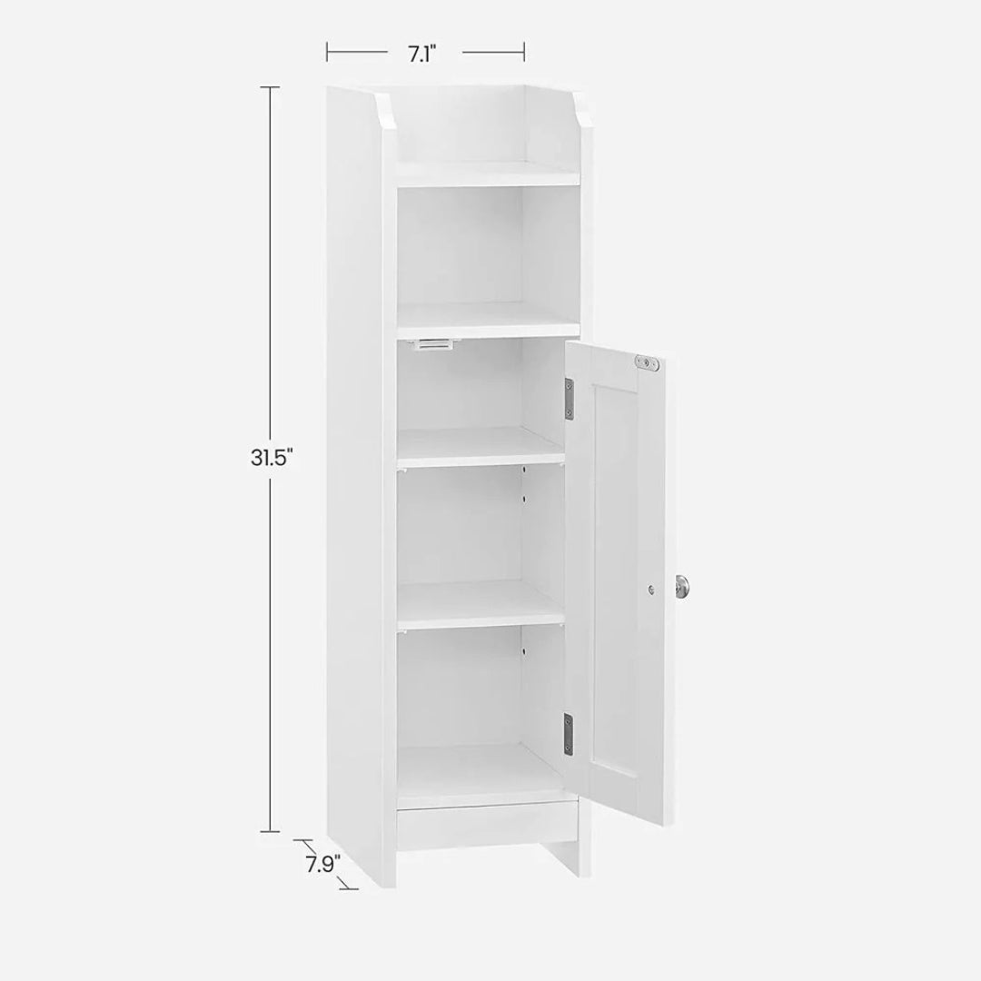 Corner Bathroom Storage Cabinet Slim Floor Cabinet 31.5in High – product view 4 | Ridgefield Furniture