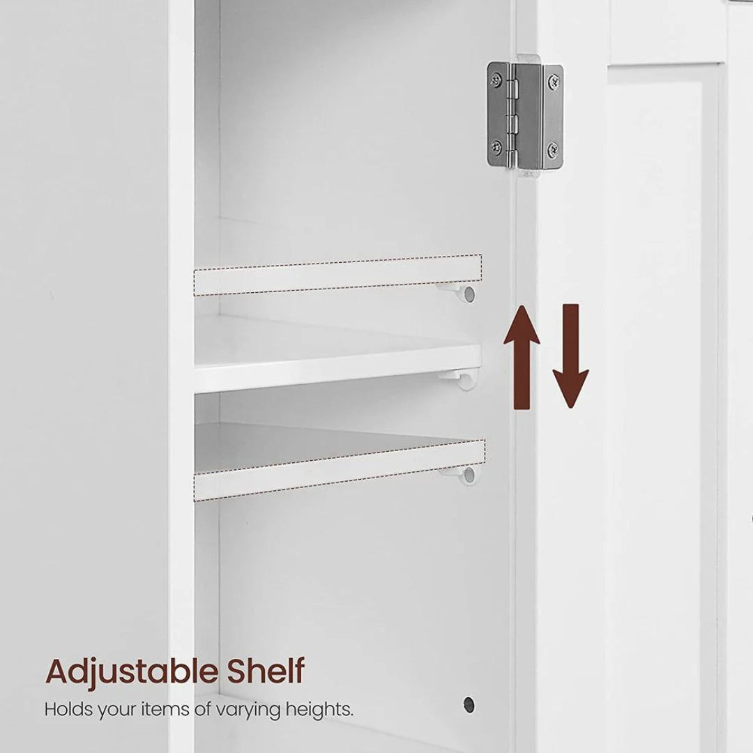 Corner Bathroom Storage Cabinet Slim Floor Cabinet 31.5in High – product view 7 | Ridgefield Furniture