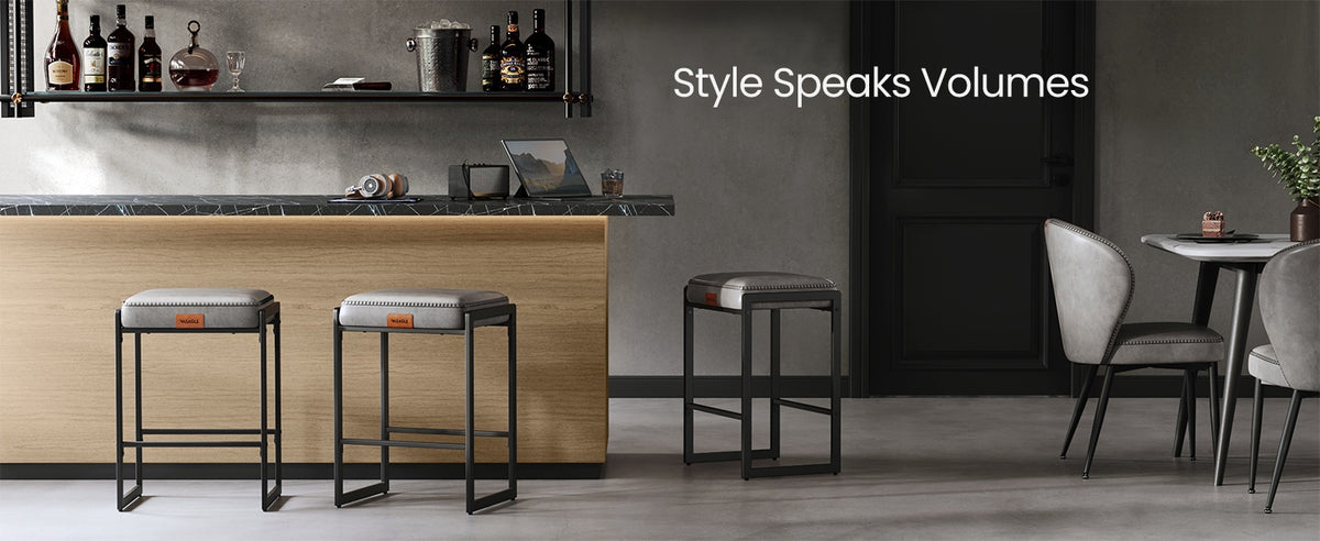 Counter Height Bar Stools Set Of 2 With 3.9 Inch Foam Cushioned Seats - product photo 54