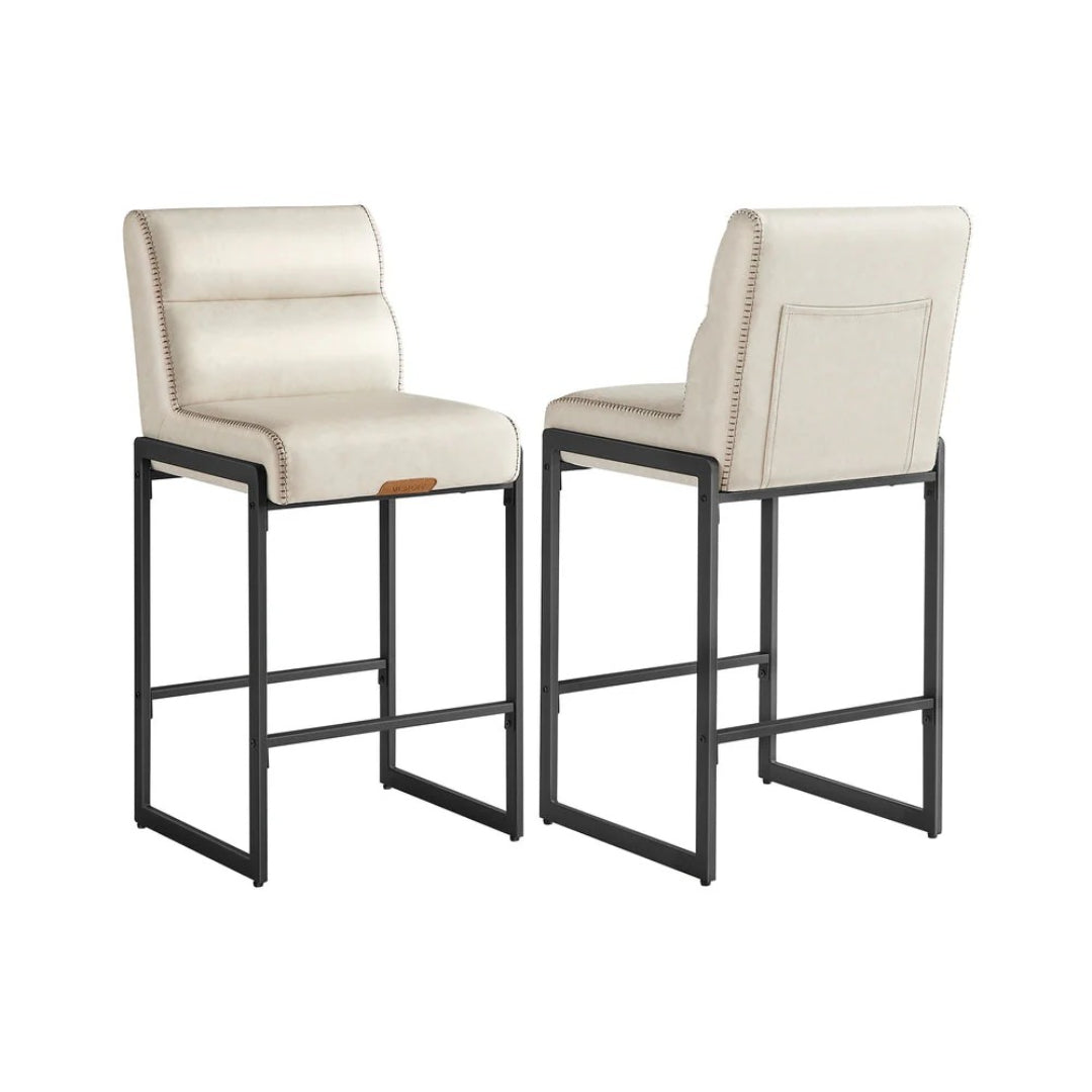 Counter Height Bar Stools Set of 2 with Back and Upholstered Seats – product view 3 | Ridgefield Furniture