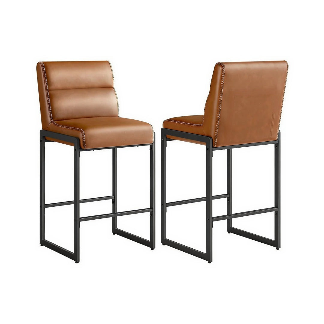Counter Height Bar Stools Set of 2 with Back and Upholstered Seats – product view 4 | Ridgefield Furniture