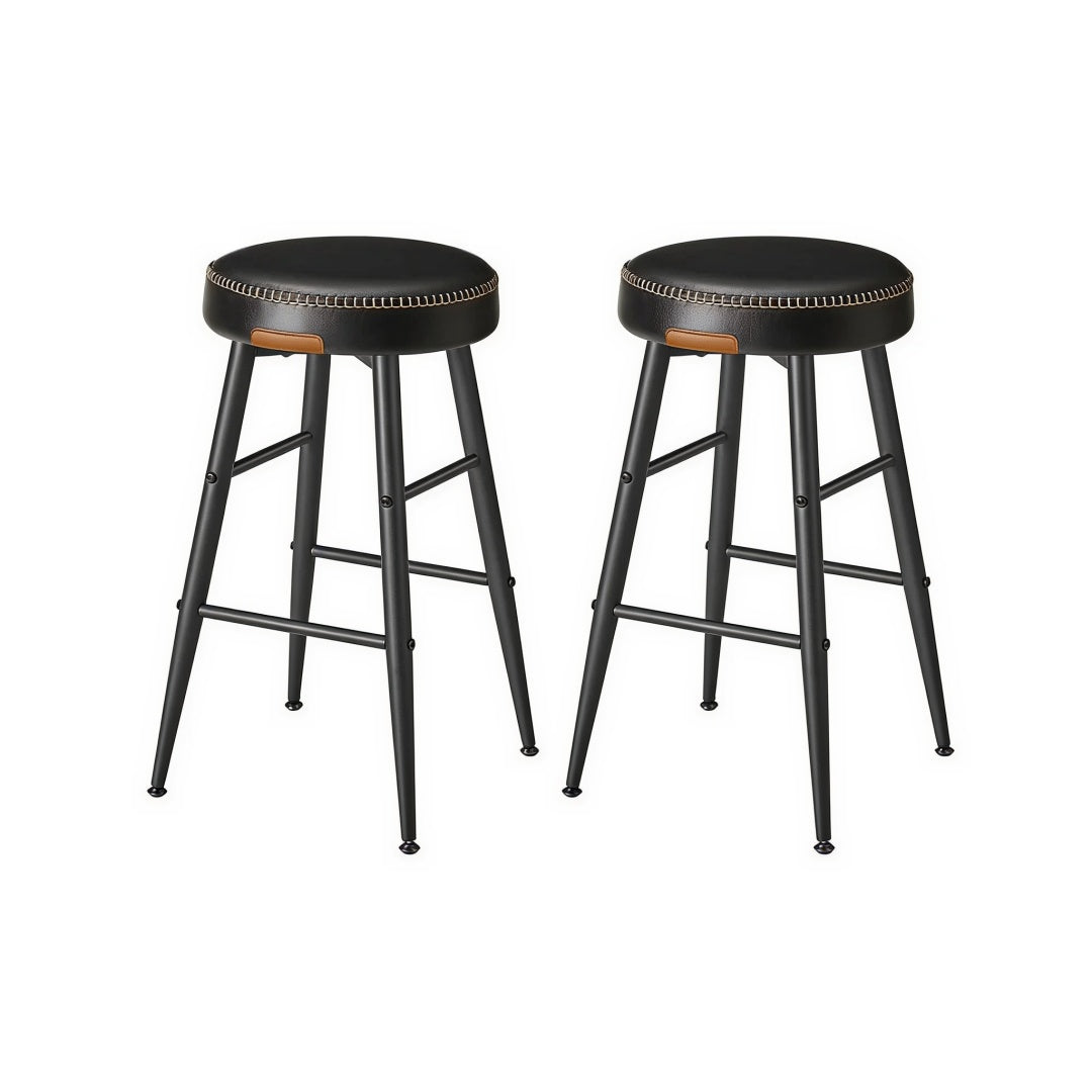 Counter Height Bar Stools Set of 2 with Upholstered Seats and Swivel Feet – product view 1 | Ridgefield Furniture