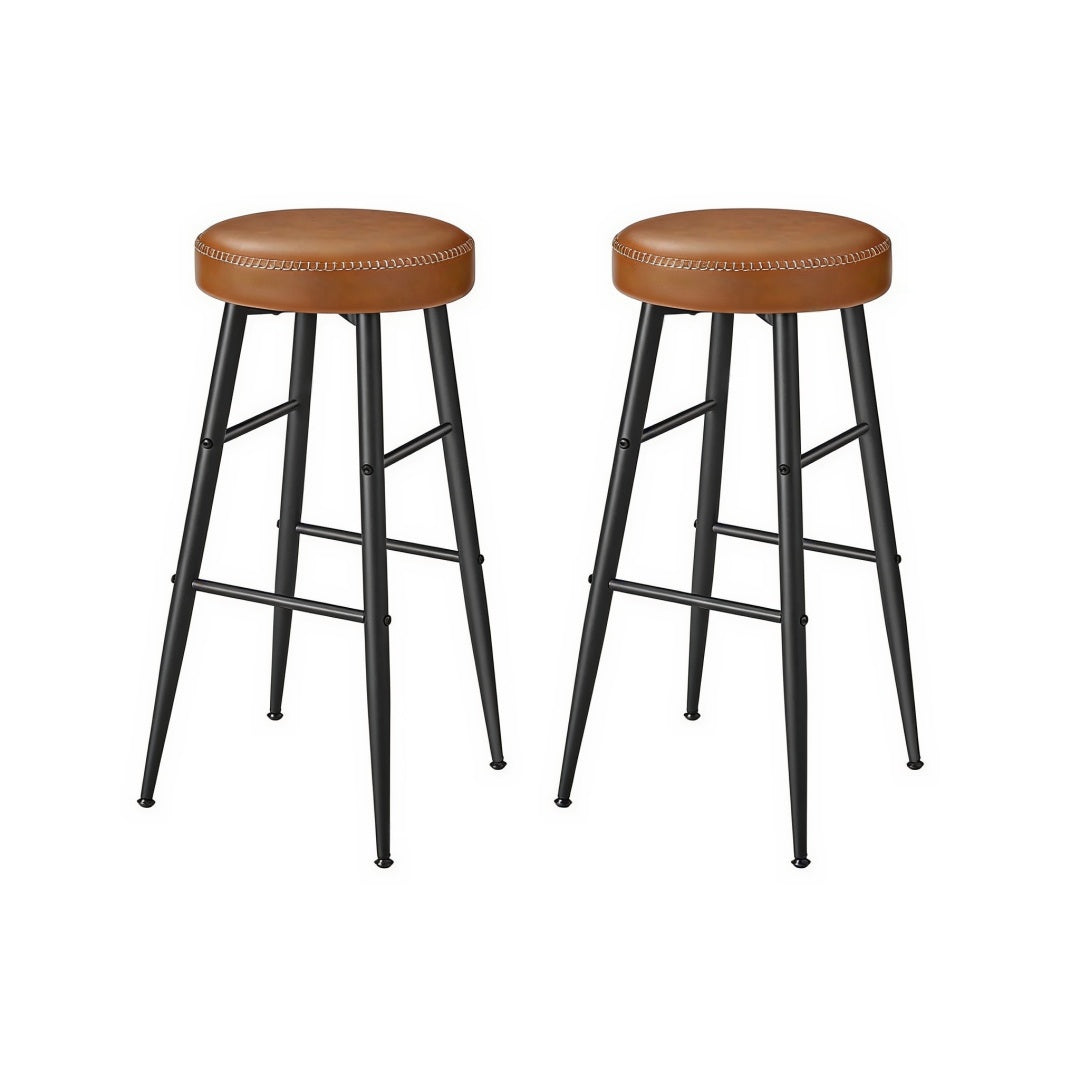 Counter Height Bar Stools Set of 2 with Upholstered Seats and Swivel Feet – product view 5 | Ridgefield Furniture