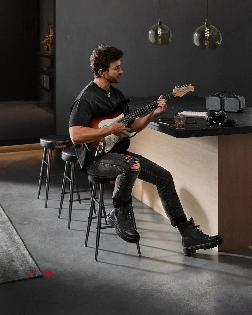 Counter Height Bar Stools Set of 2 with Upholstered Seats and Swivel Feet – product view 18 | Ridgefield Furniture
