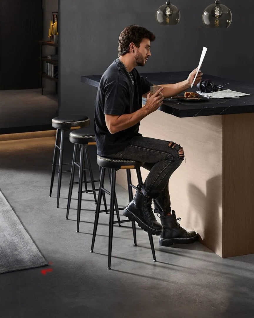 Counter Height Bar Stools Set of 2 with Upholstered Seats and Swivel Feet – product view 24 | Ridgefield Furniture