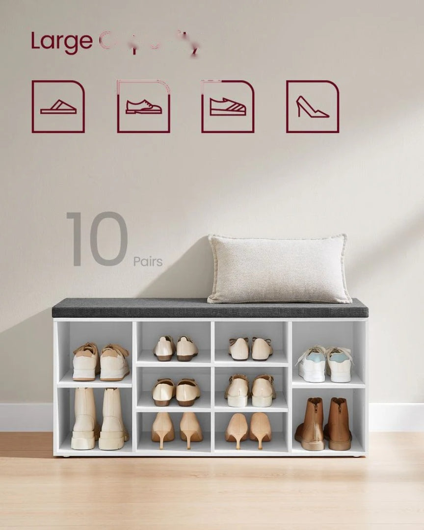 Shoe Storage Bench With Cushion – product view 18 | Ridgefield Furniture