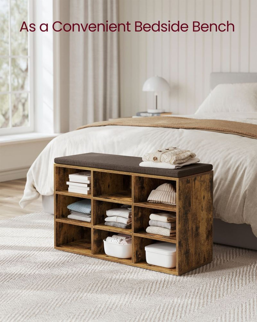 Shoe Storage Bench With Cushion – product view 25 | Ridgefield Furniture