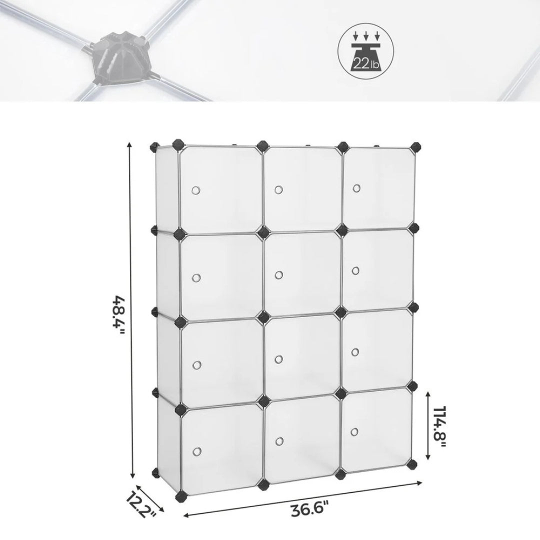 Cube Storage Cabinet With Doors 9 To 16 Plastic Cubes – product view 22 | Ridgefield Furniture