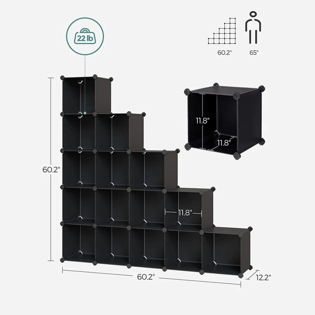 Cube Storage Organizer 12 Or 16 Modular Shelving Units – product view 9 | Ridgefield Furniture