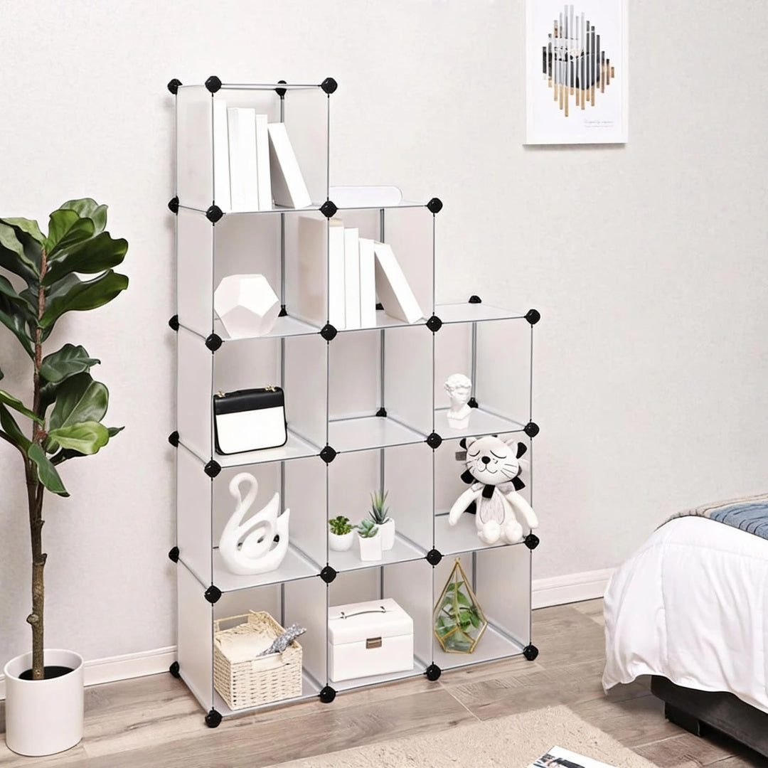 Cube Storage Organizer 12 Or 16 Modular Shelving Units – product view 21 | Ridgefield Furniture