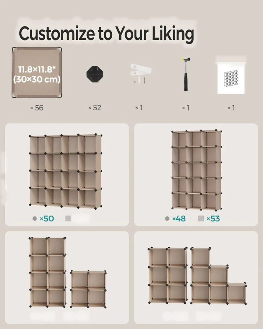 Cube Storage Organizer 12 Or 16 Modular Shelving Units – product view 28 | Ridgefield Furniture