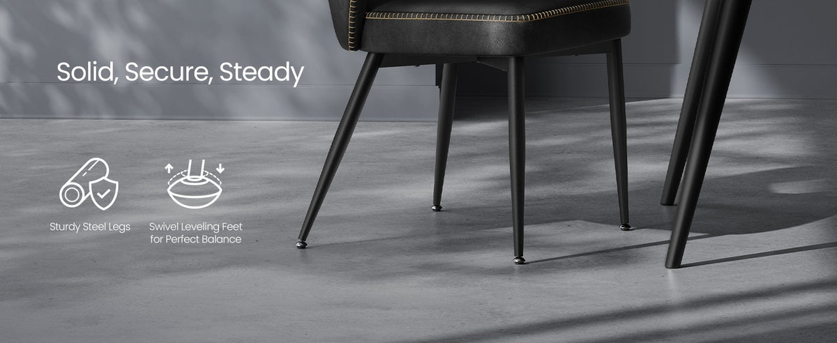 Dining Chairs Set Of 2, 4 Or 6 With Upholstered Seats And Steel Legs - product photo 61