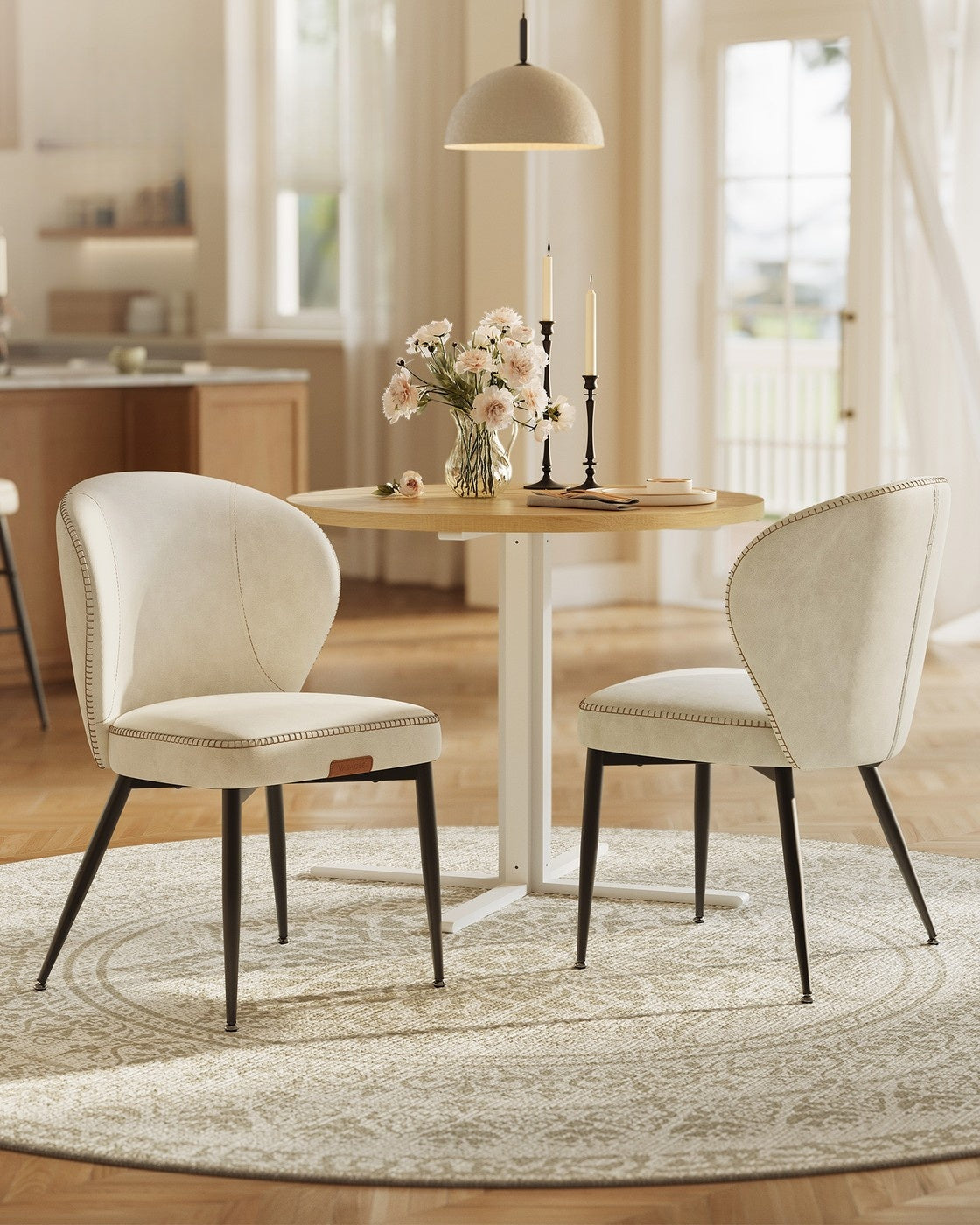 Dining Chairs Set Of 2, 4 Or 6 With Upholstered Seats And Steel Legs - product photo 78
