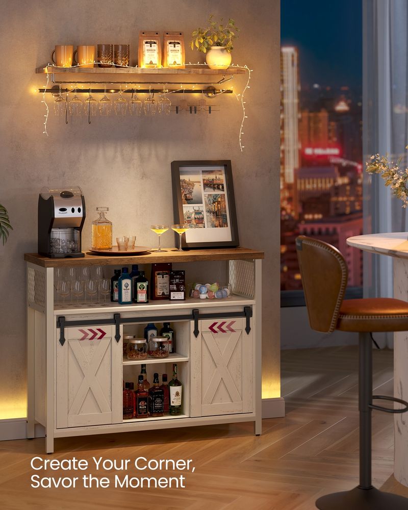 Dining Storage Sideboard With Door Rustic Brown - product photo 21