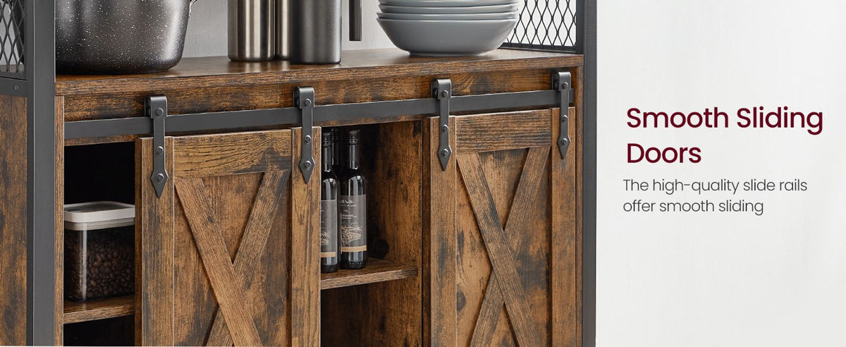 Dining Storage Sideboard With Door Rustic Brown - product photo 24