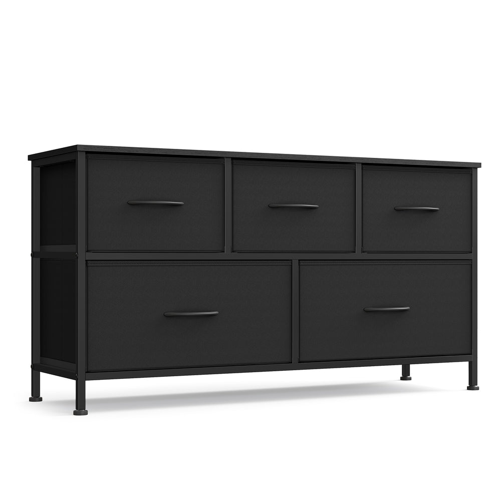 Dresser For Bedroom, Wide Dresser With 5 Fabric Drawers - product photo 01