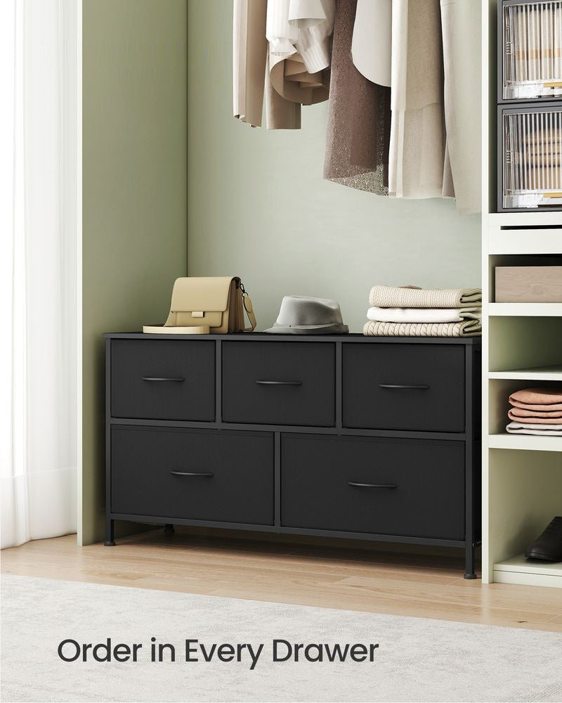 Dresser For Bedroom, Wide Dresser With 5 Fabric Drawers - product photo 13