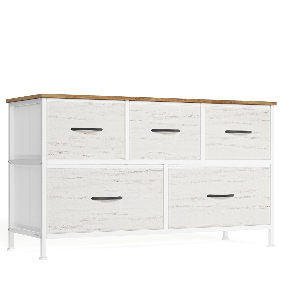 Dresser For Bedroom, Wide Dresser With 5 Fabric Drawers - ULGS322WJ02S