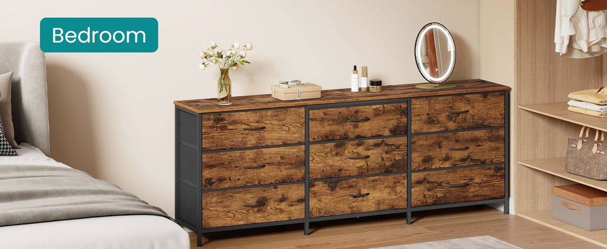 Dresser With 9 Fabric Drawers, TV Stand For TVs Up To 70 Inches | Wide Dresser - product photo 13