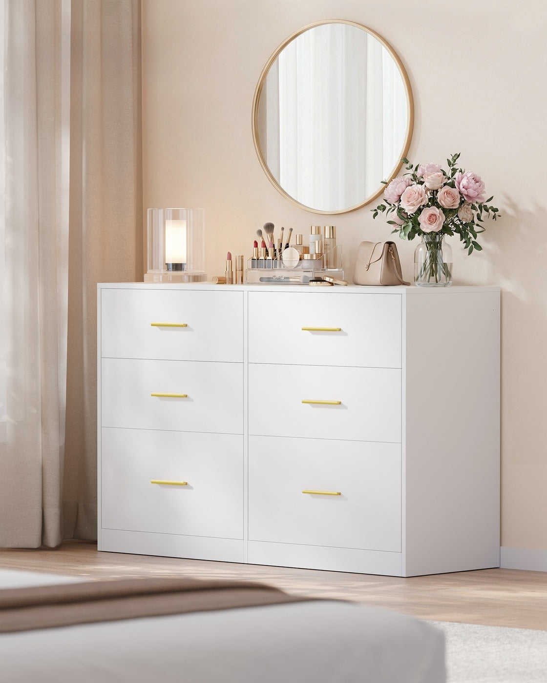 Dresser With LED Lights And Power Strip, 46.9 Inch Bedroom Chest - product photo 32