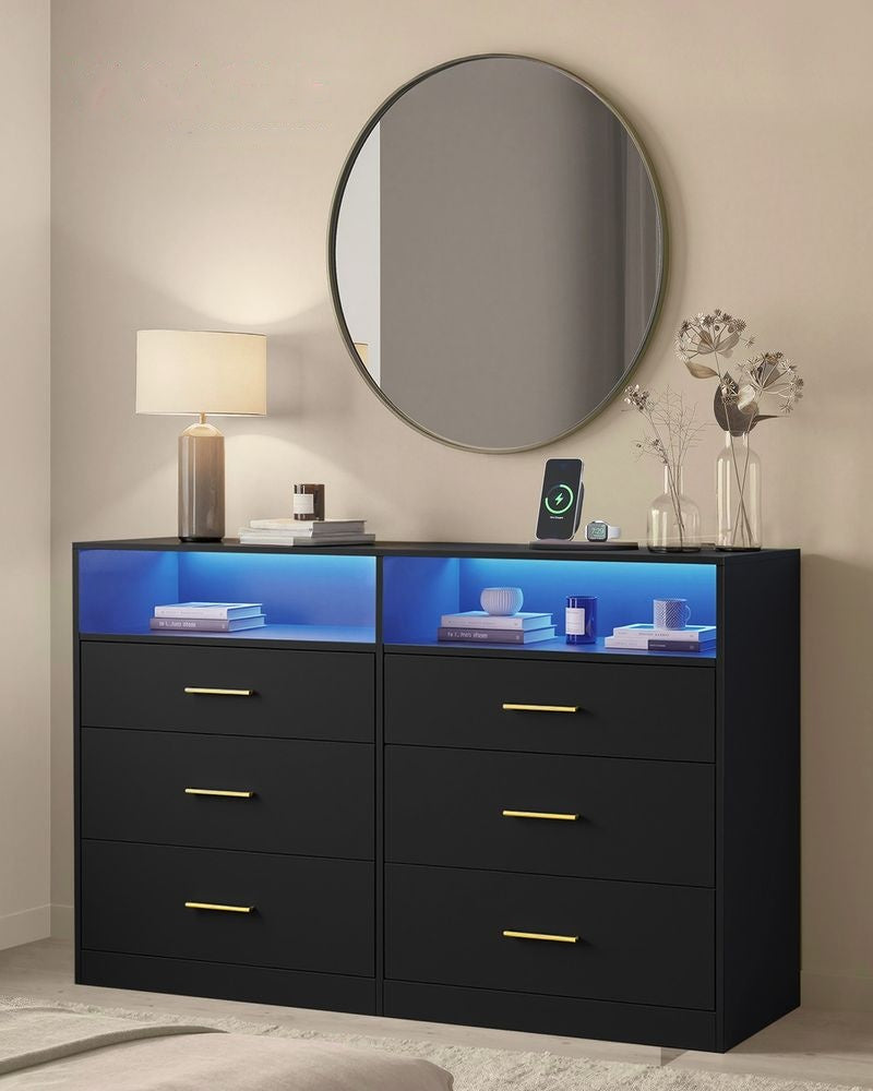 Dresser With LED Lights And Power Strip - product photo 10