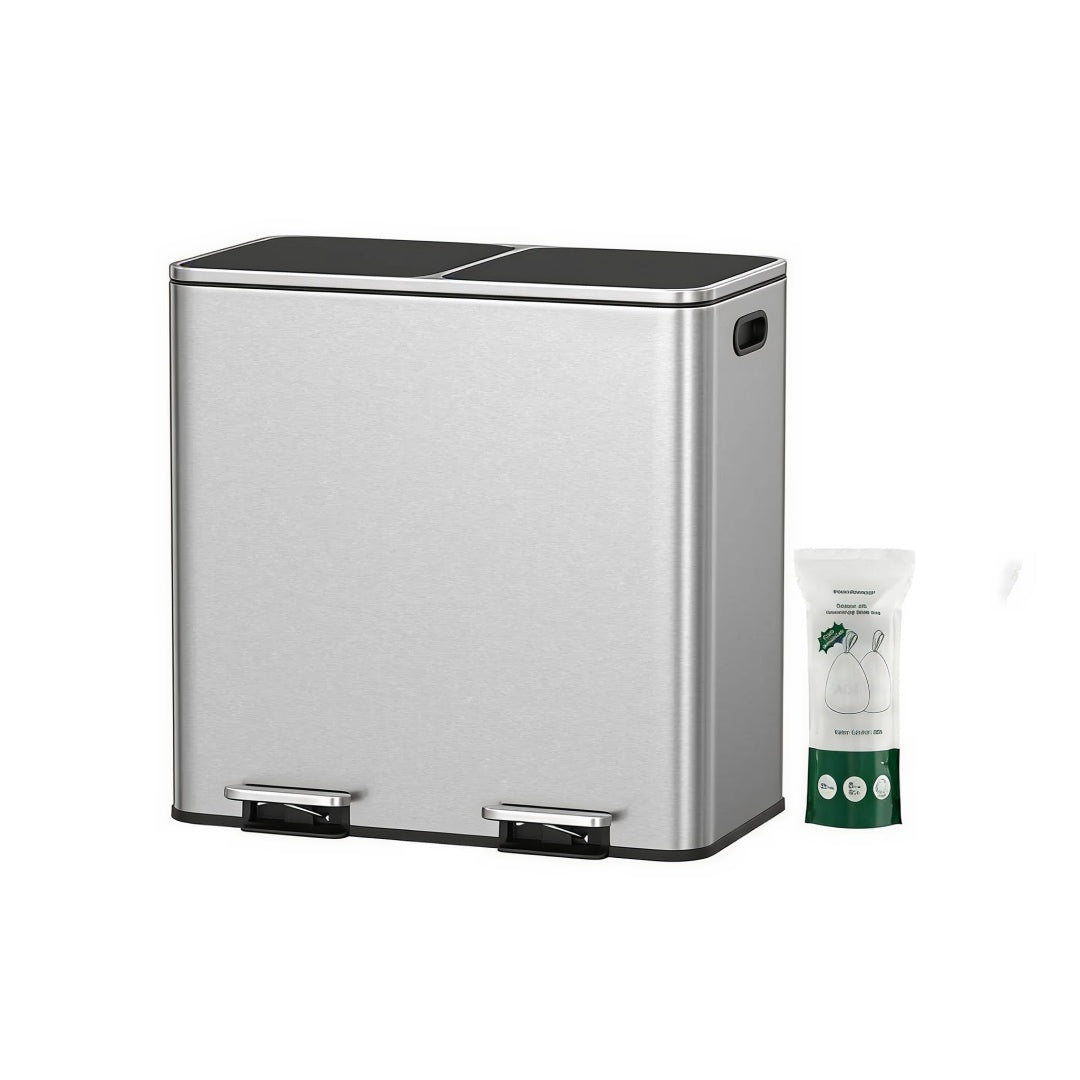 Dual Compartment Kitchen Trash Can with Pedal – product view 2 | Ridgefield Furniture