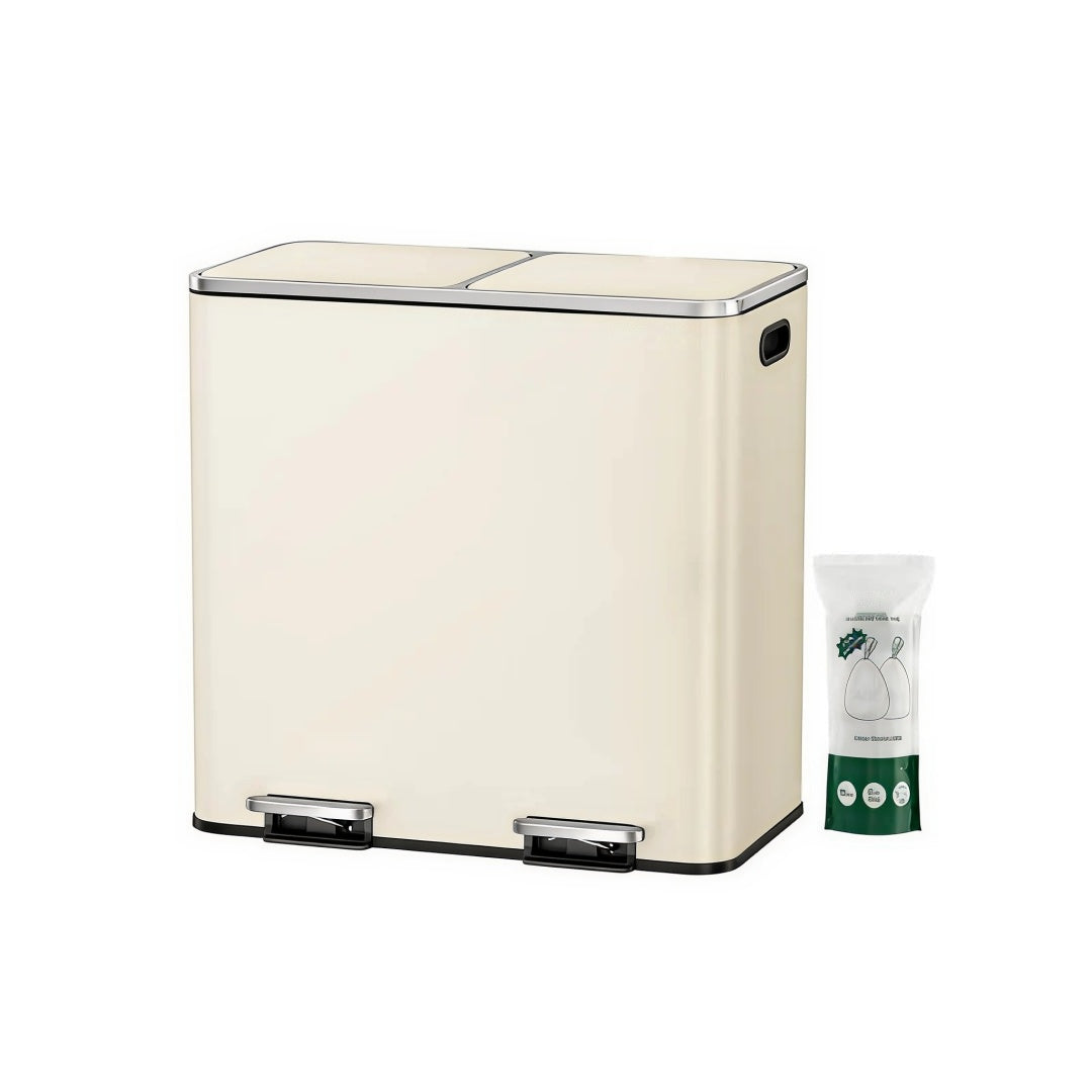 Dual Compartment Kitchen Trash Can with Pedal – product view 4 | Ridgefield Furniture