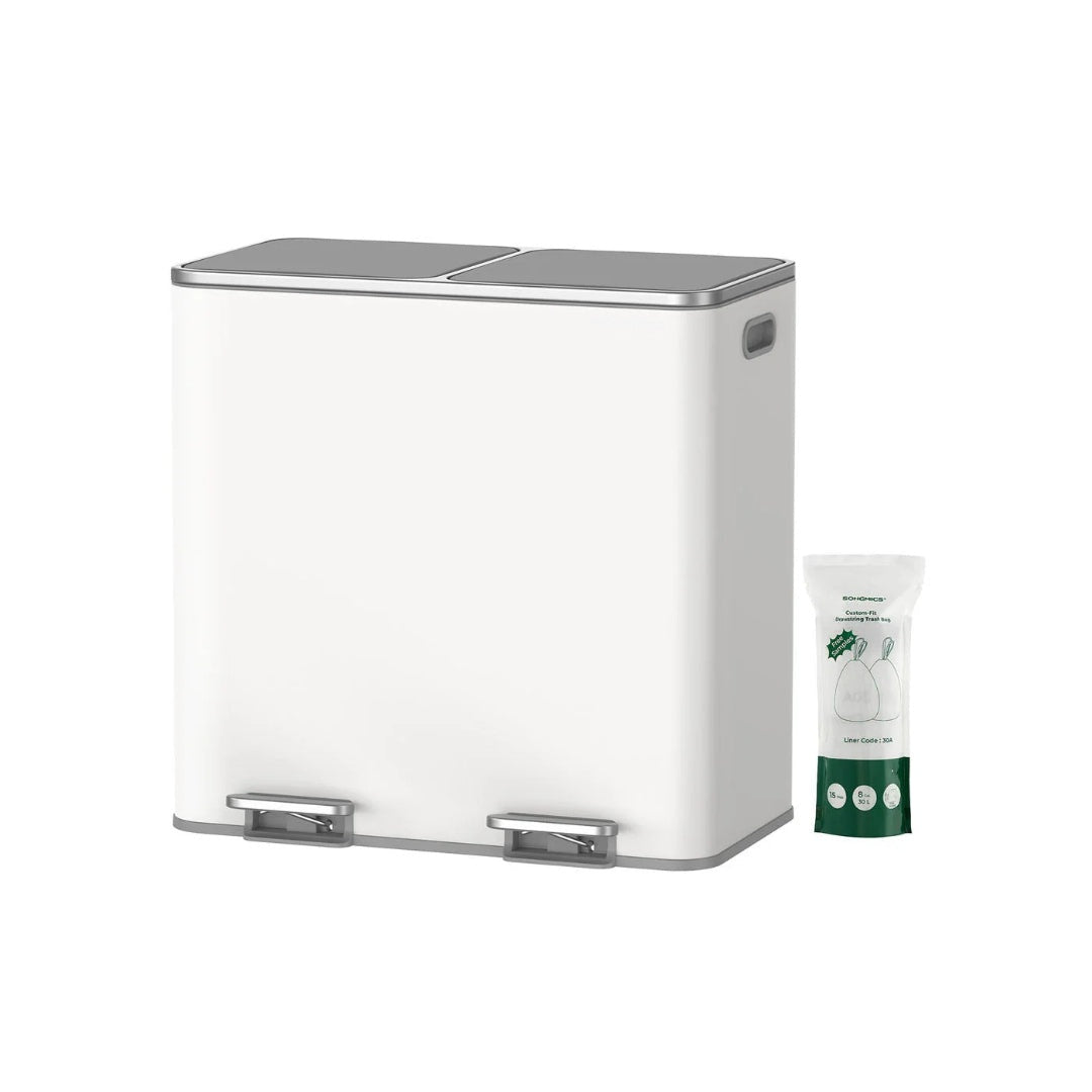 Dual Compartment Kitchen Trash Can with Pedal – product view 5 | Ridgefield Furniture