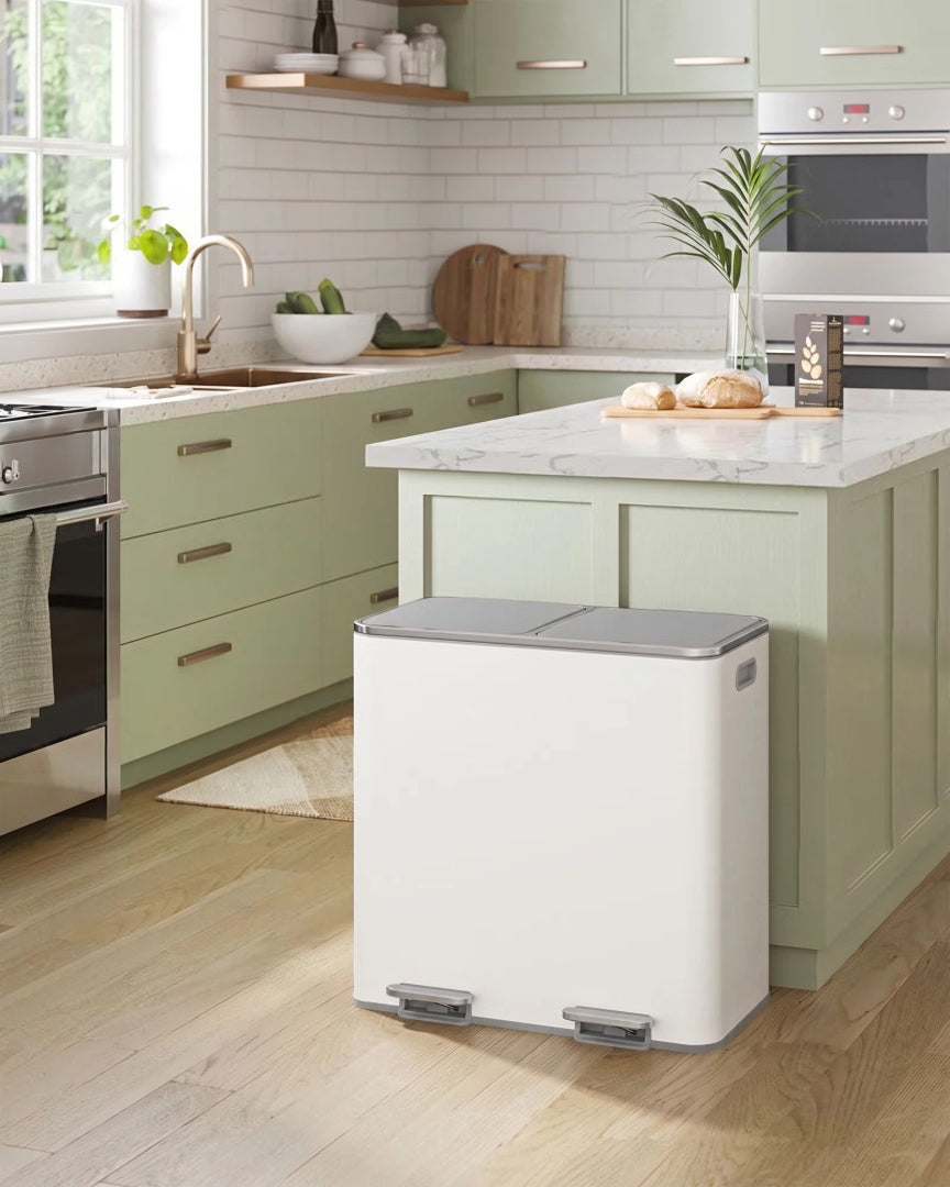 Dual Compartment Kitchen Trash Can with Pedal – product view 16 | Ridgefield Furniture