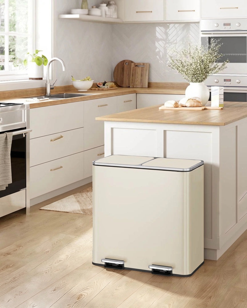 Dual Compartment Kitchen Trash Can with Pedal – product view 22 | Ridgefield Furniture