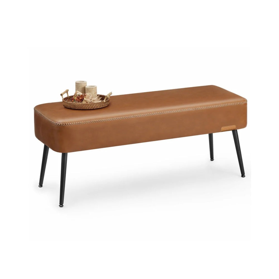 Storage Ottoman Bench With Legs & Upholstered Seat End Of Bed Bench – product view 1 | Ridgefield Furniture