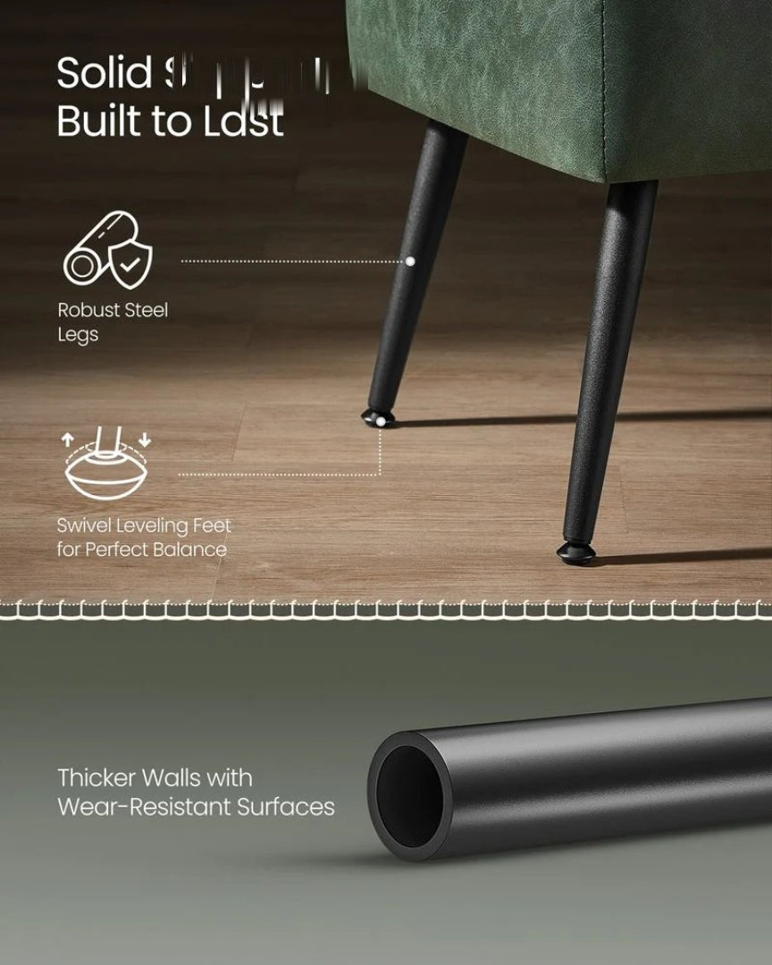 Storage Ottoman Bench With Steel Legs & Flip Lid Upholstered Seat – product view 7 | Ridgefield Furniture