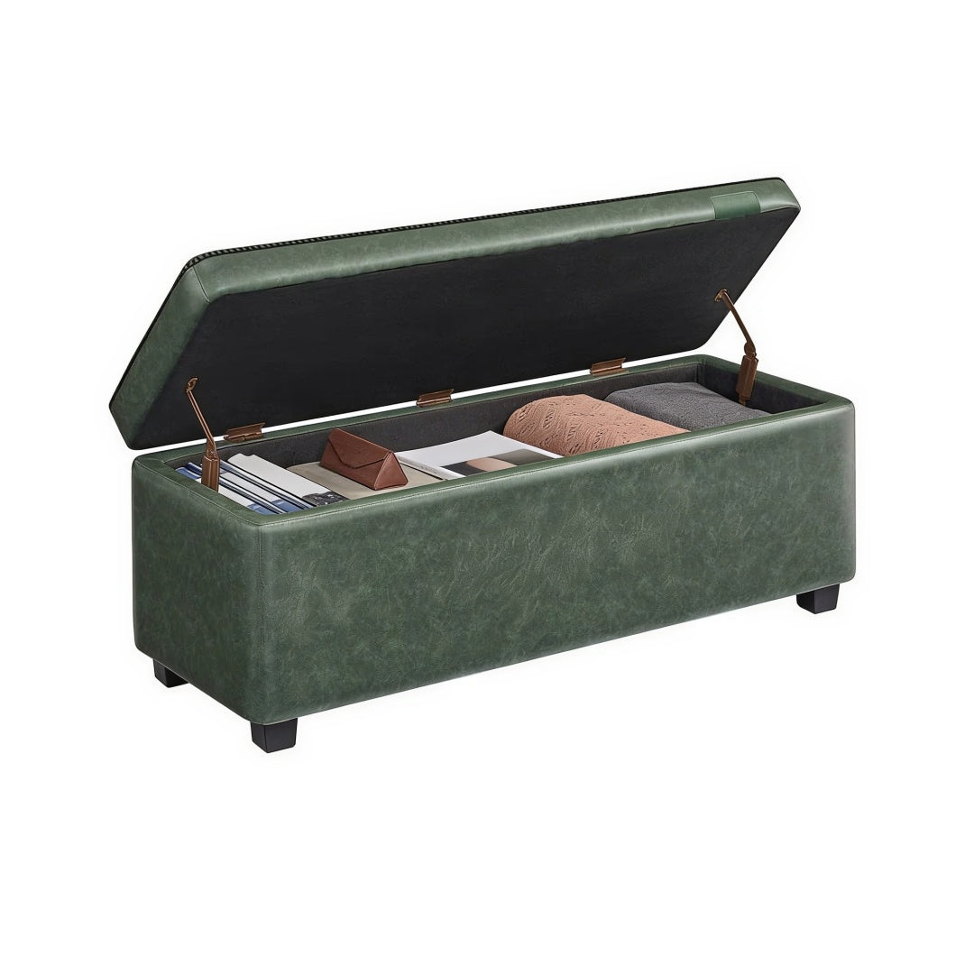 Storage Ottoman Bench With Flip Lid & Upholstered Seat Storage Unit – product view 1 | Ridgefield Furniture