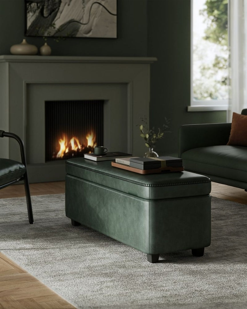 Storage Ottoman Bench With Flip Lid & Upholstered Seat Storage Unit – product view 5 | Ridgefield Furniture