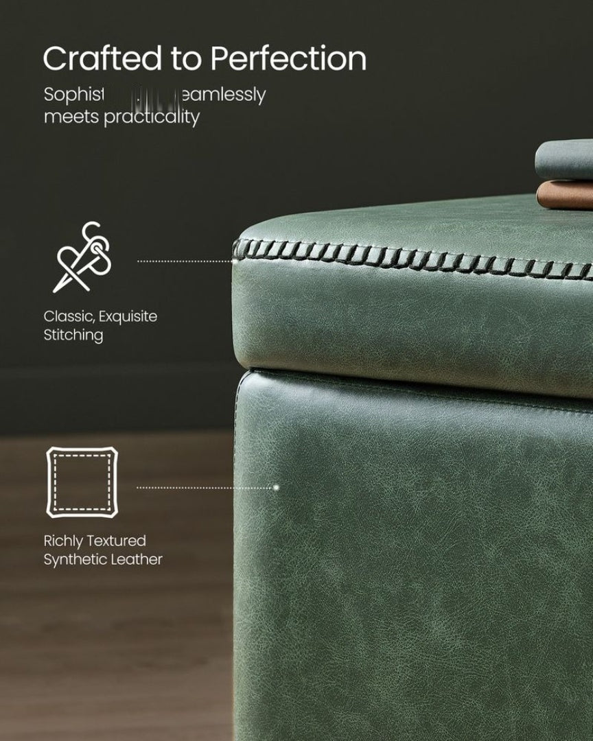 Storage Ottoman Bench With Flip Lid & Upholstered Seat Storage Unit – product view 7 | Ridgefield Furniture