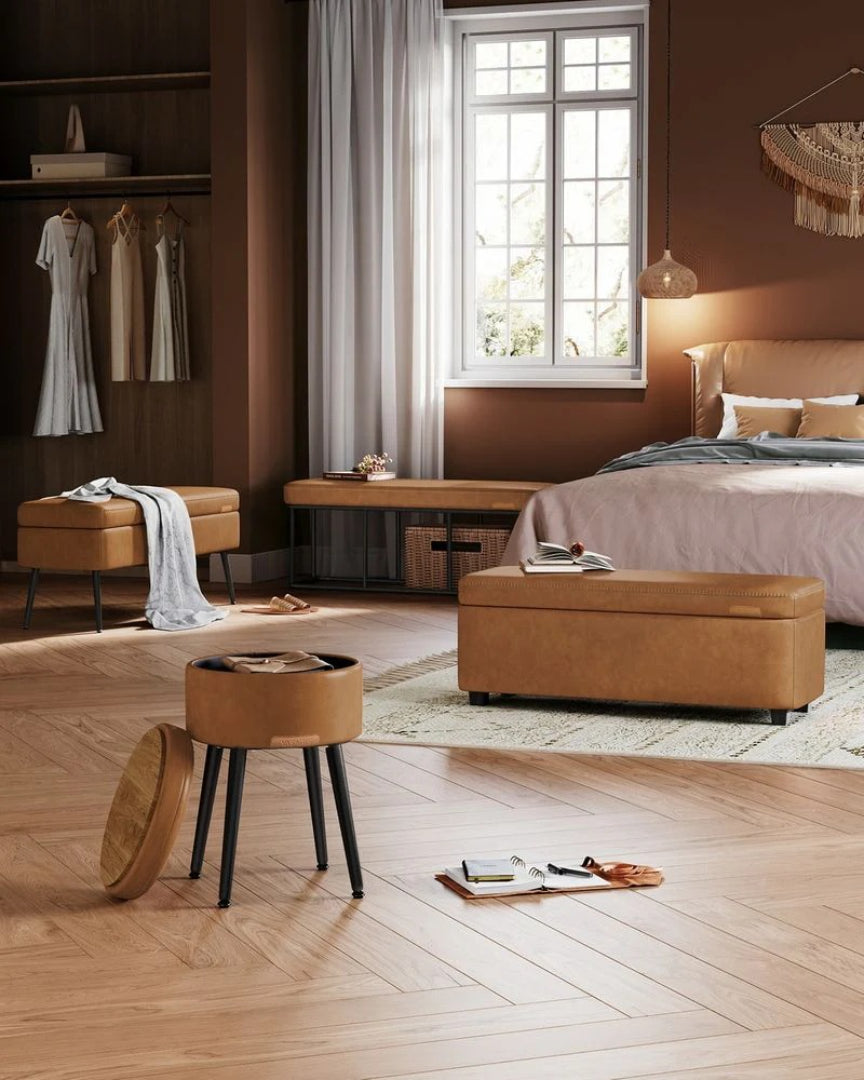 Storage Ottoman Bench With Flip Lid & Upholstered Seat Storage Unit – product view 12 | Ridgefield Furniture