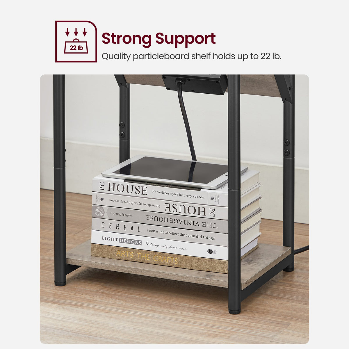 End Table With USB Ports And Outlets - product photo 16