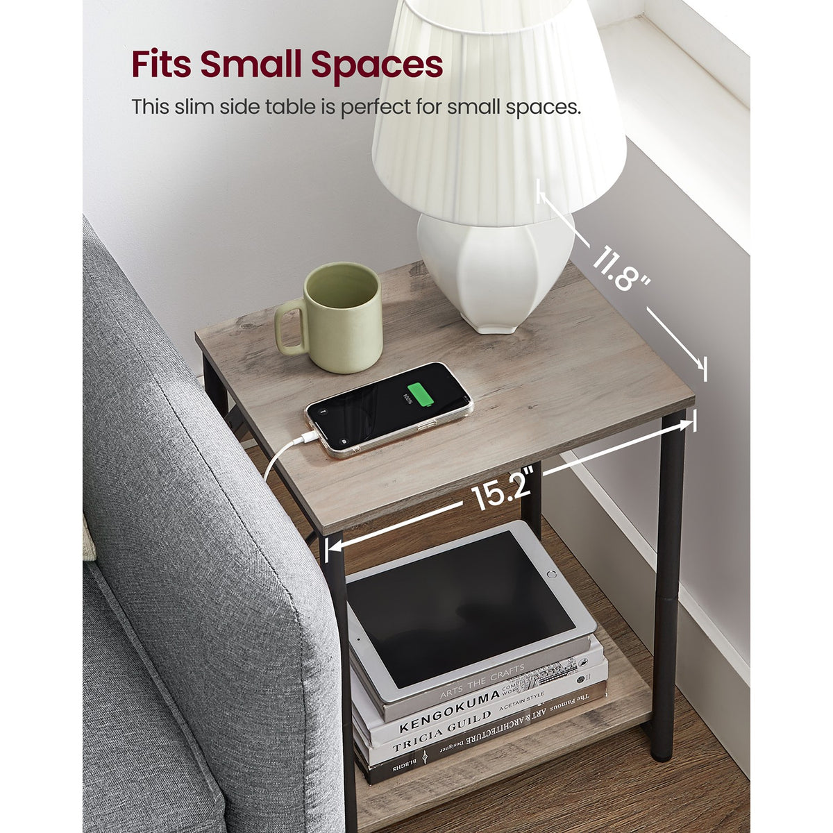 End Table With USB Ports And Outlets - product photo 17