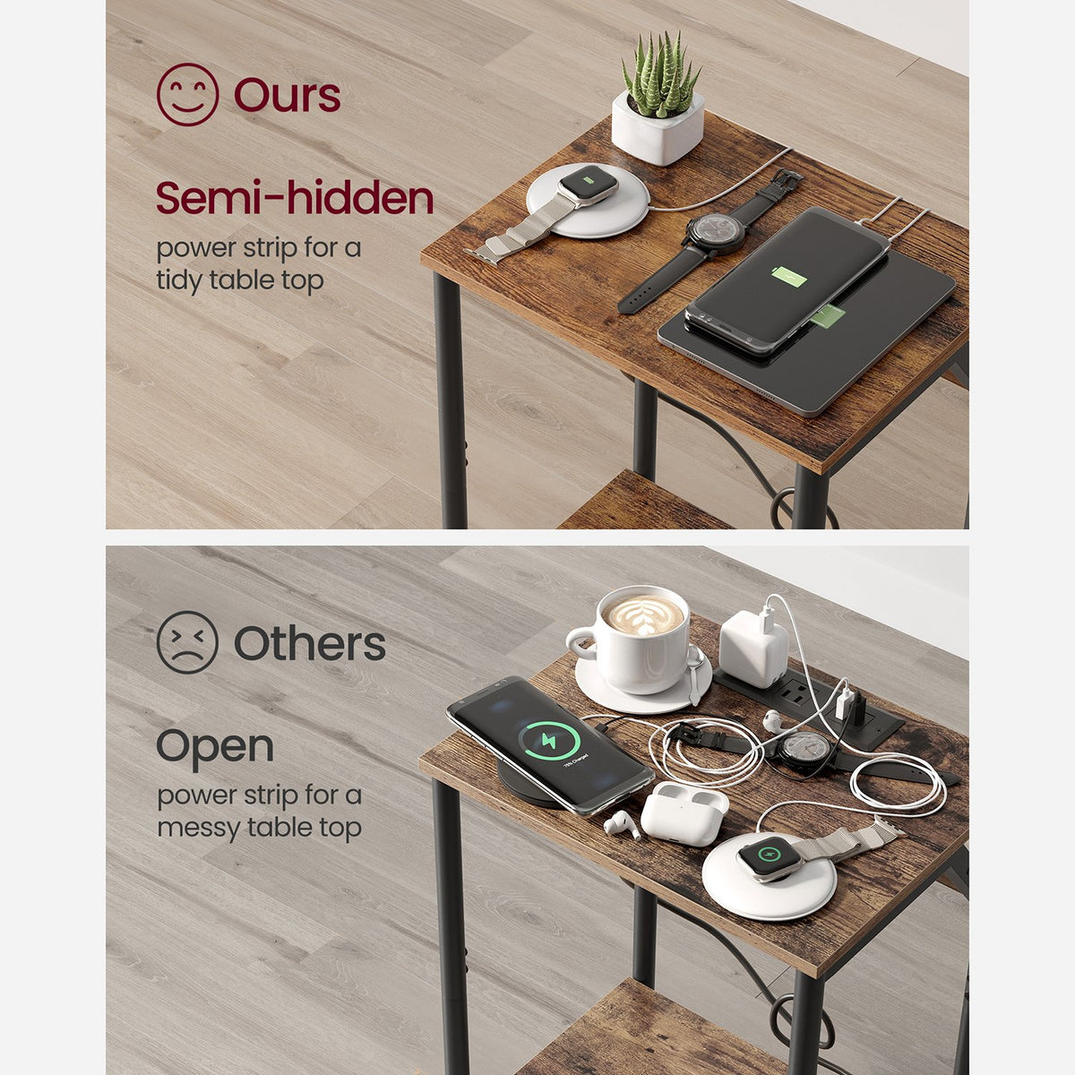 End Table With USB Ports And Outlets - product photo 22