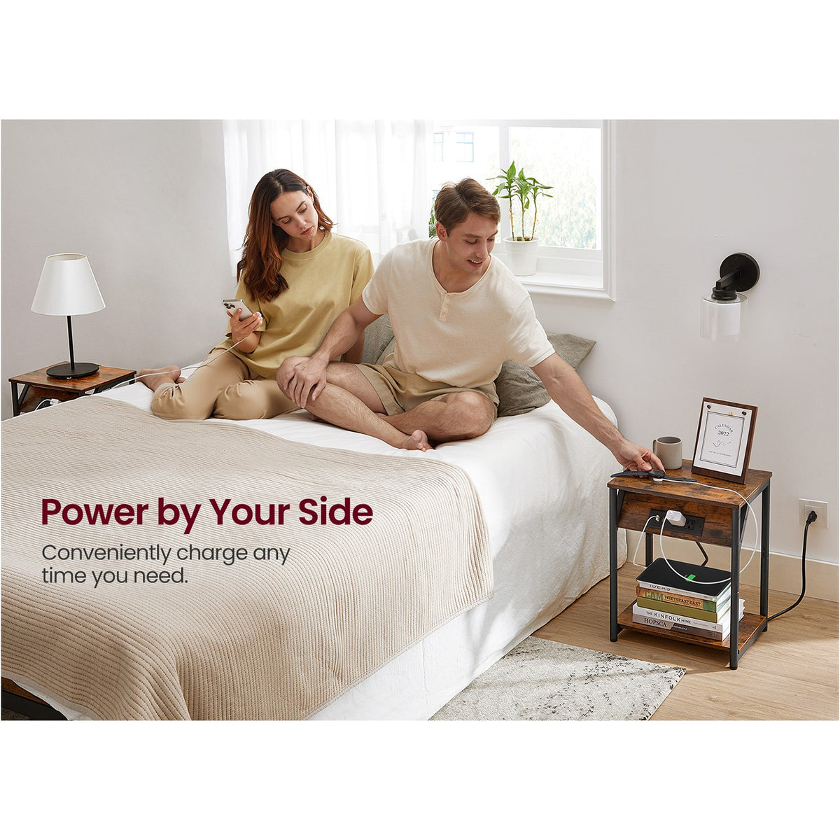 End Table With USB Ports And Outlets - product photo 24