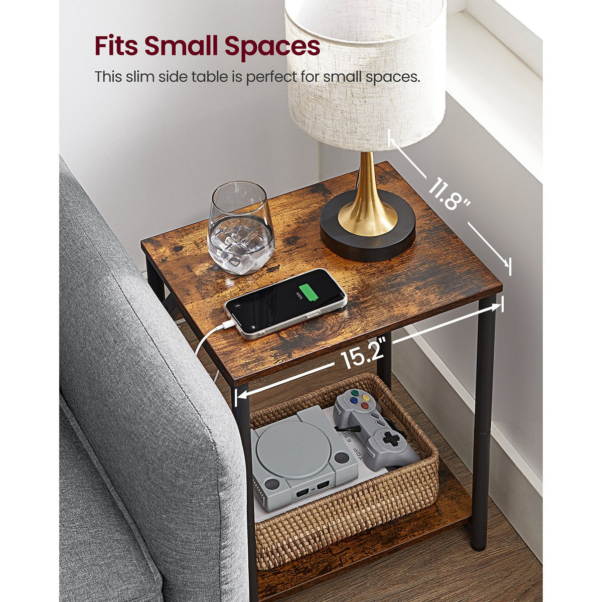 End Table With USB Ports And Outlets - product photo 26