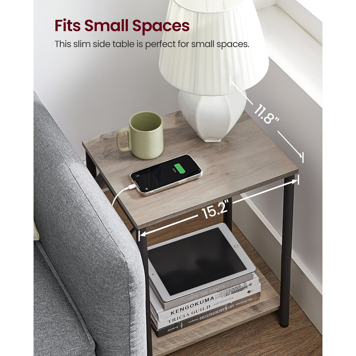 End Table With USB Ports And Outlets - product photo 35