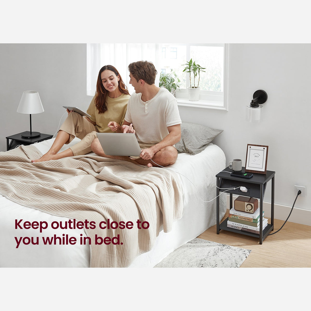 End Table With USB Ports And Outlets - product photo 42