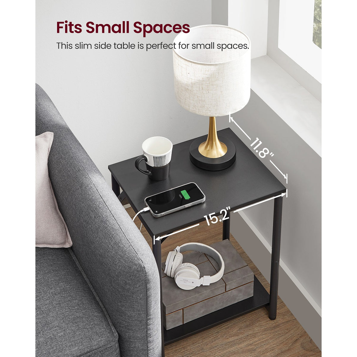End Table With USB Ports And Outlets - product photo 44