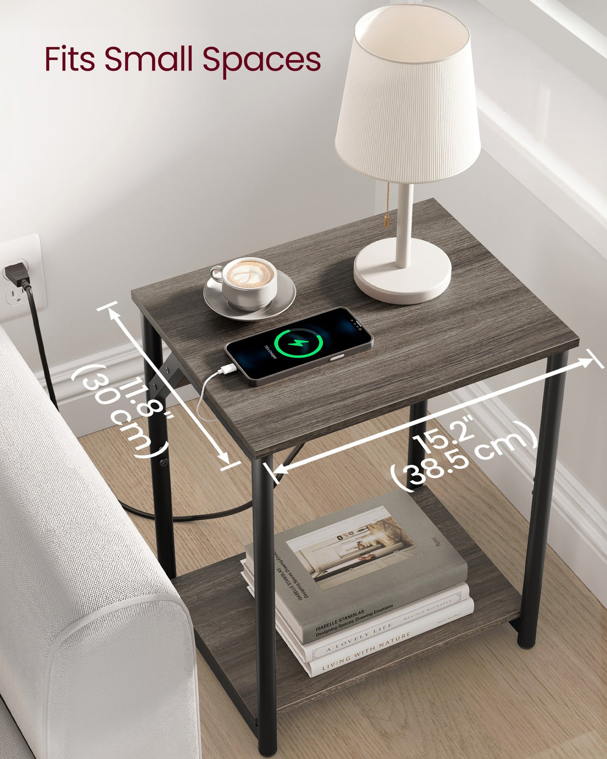 End Table With USB Ports And Outlets - product photo 51