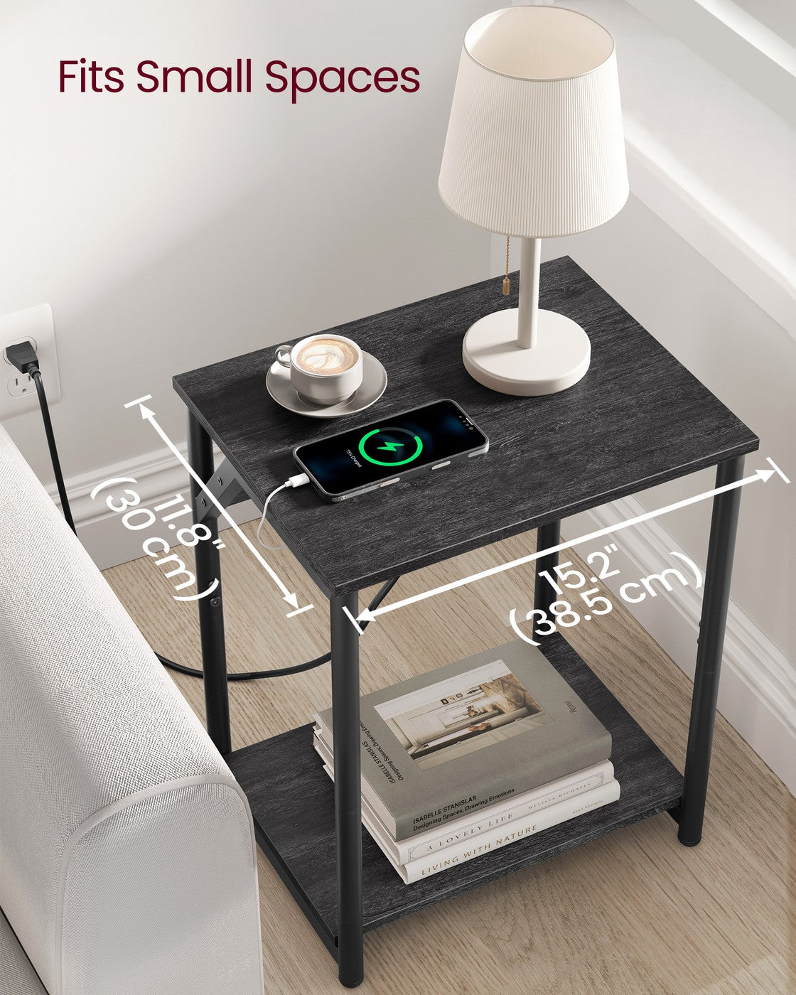 End Table With USB Ports And Outlets - product photo 57