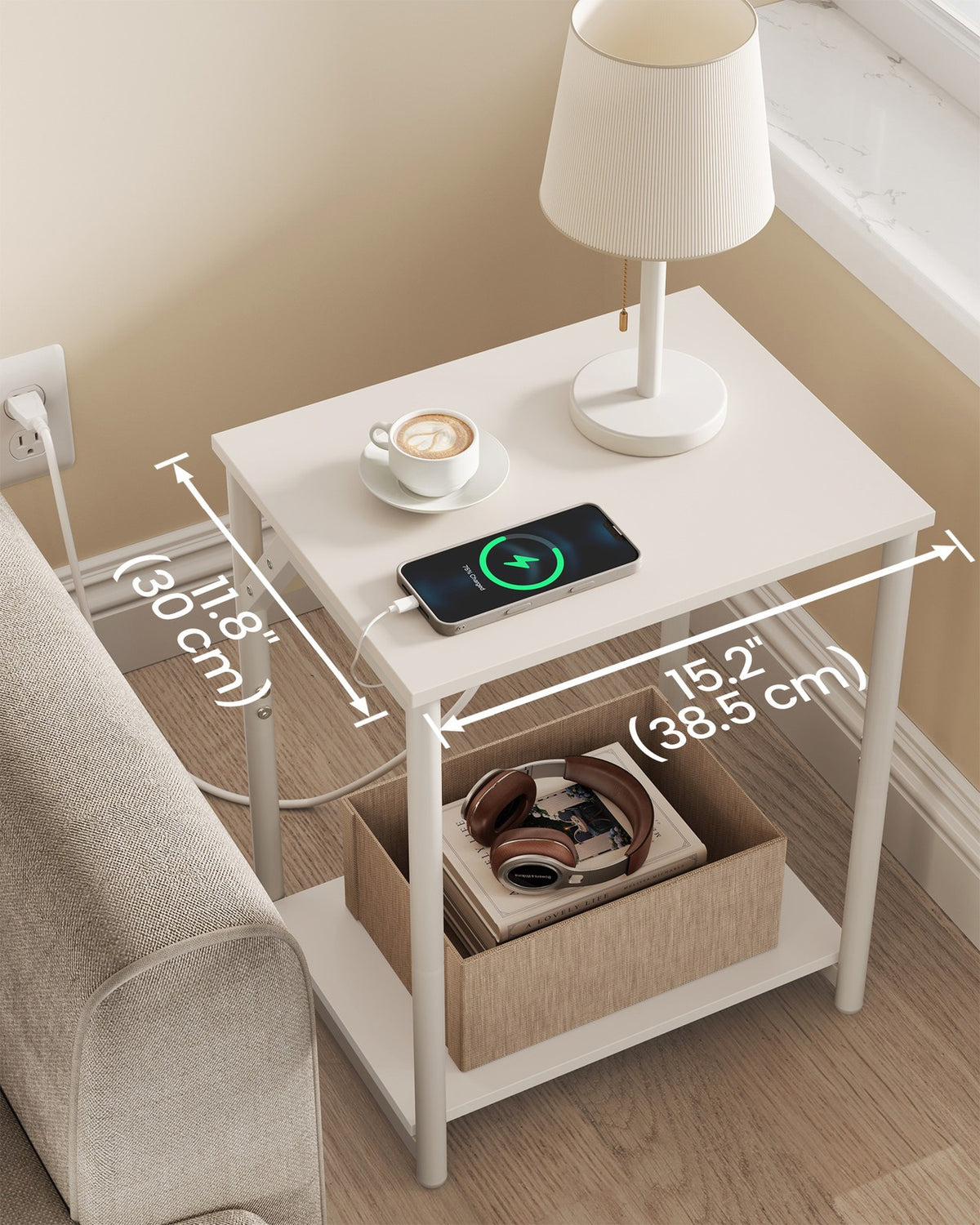 End Table With USB Ports And Outlets - product photo 63