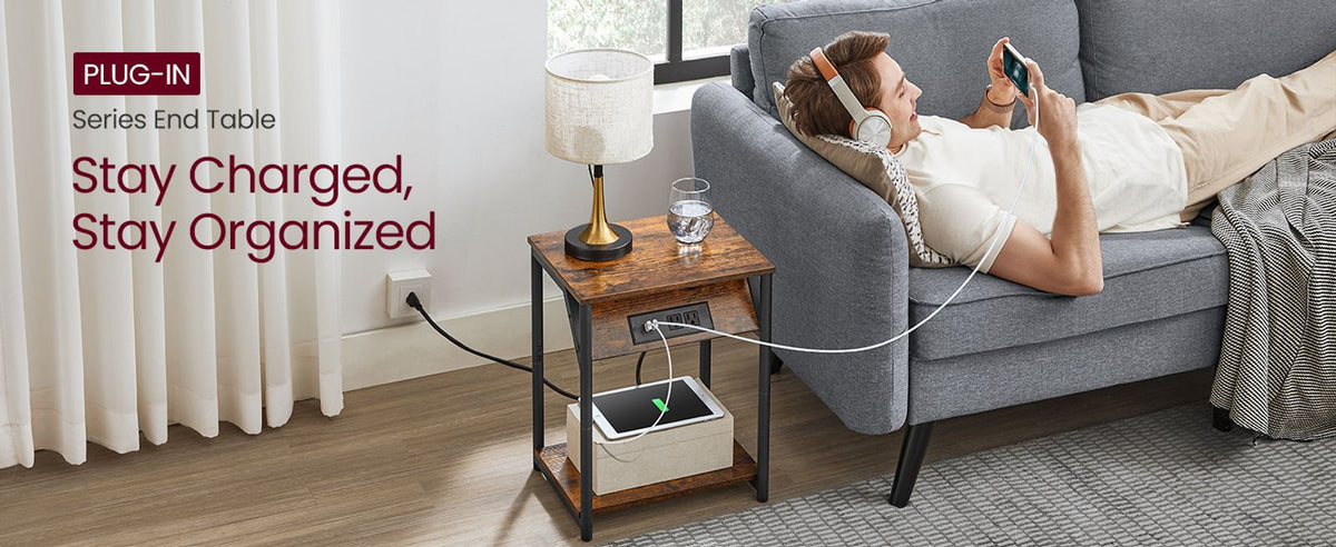 End Table With USB Ports And Outlets - product photo 64