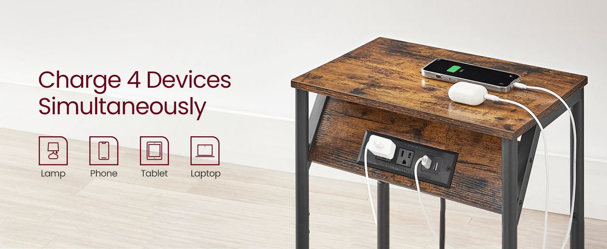 End Table With USB Ports And Outlets - product photo 66