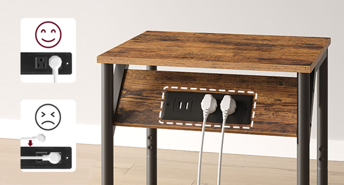 End Table With USB Ports And Outlets - product photo 67